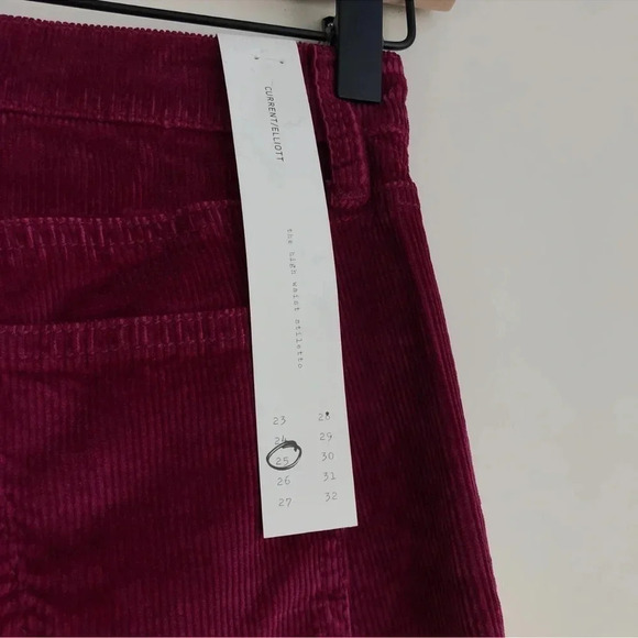 New Current/Elliott Magenta Stiletto Corduroy pant wild aster
high waisted - Picture 9 of 11